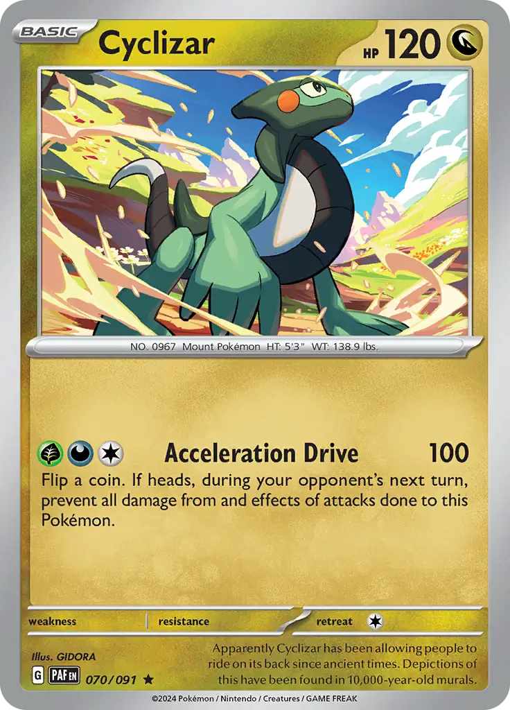 Cyclizar Pokemon card from Paldean Fates