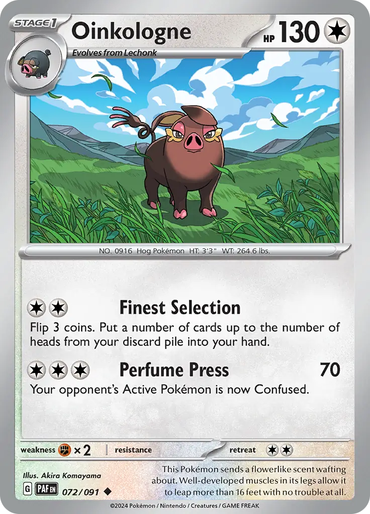 Oinkologne Pokemon card from Paldean Fates