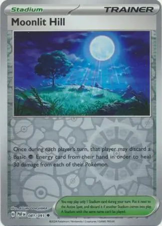 Moonlit Hill Reverse Holo Pokemon card from Paldean Fates