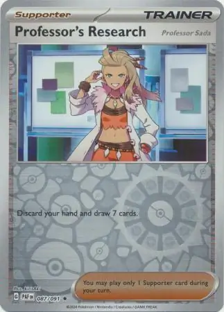 Professor’s Research Reverse Holo Pokemon card from Paldean Fates