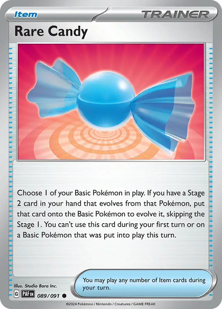 Rare Candy Pokemon card from Paldean Fates