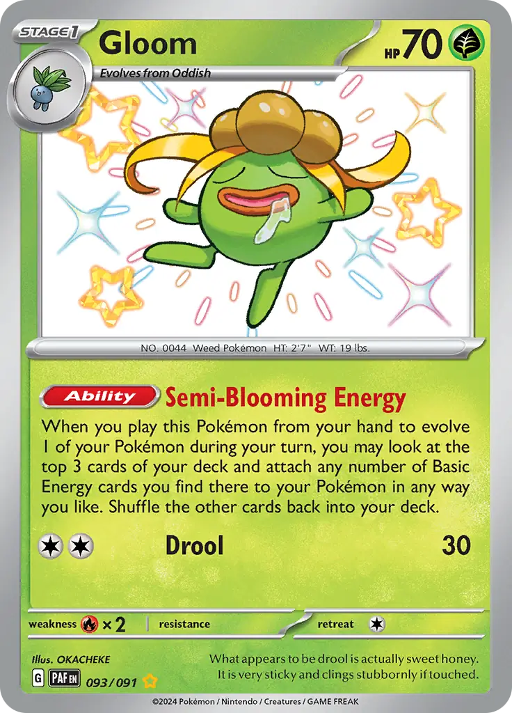 Gloom Pokemon card from Paldean Fates