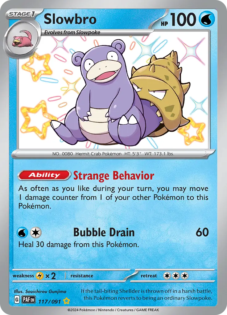 Slowbro Pokemon card from Paldean Fates