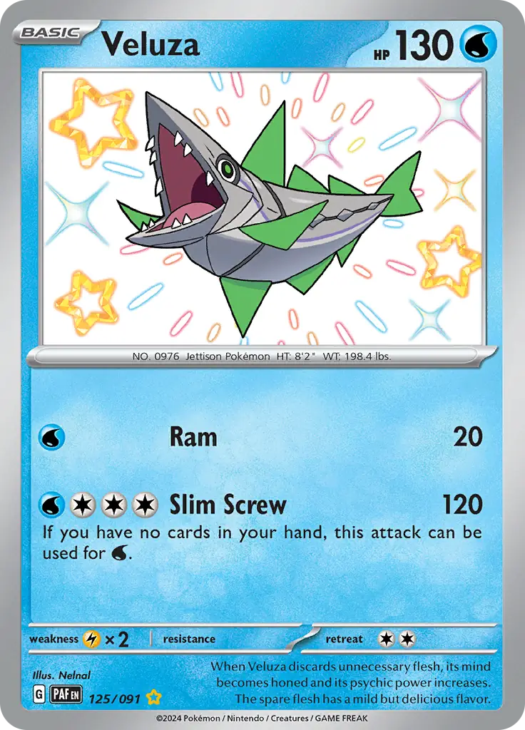 Veluza Pokemon card from Paldean Fates