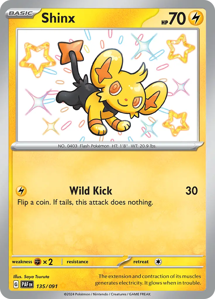 Shinx Pokemon card from Paldean Fates