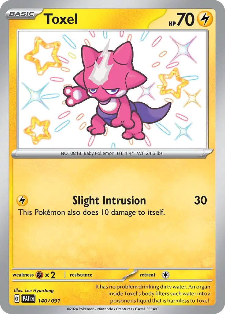 Toxel Pokemon card from Paldean Fates
