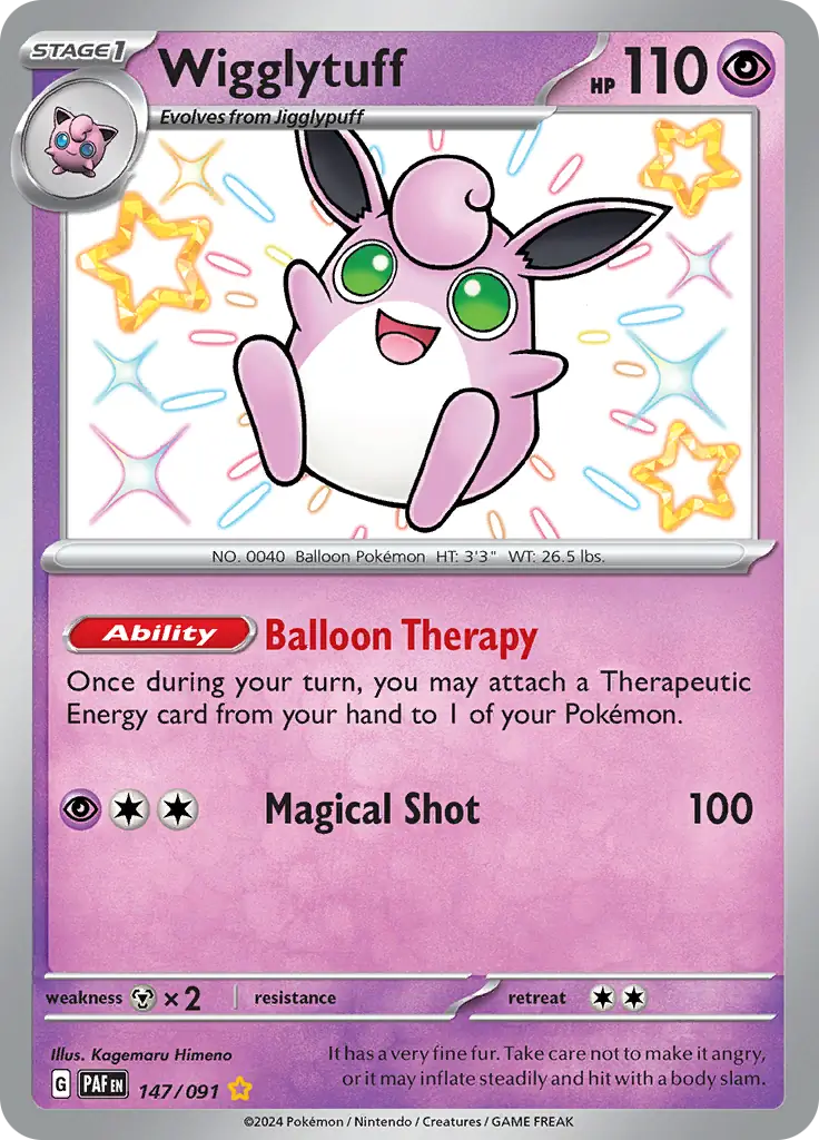 Wigglytuff Pokemon card from Paldean Fates