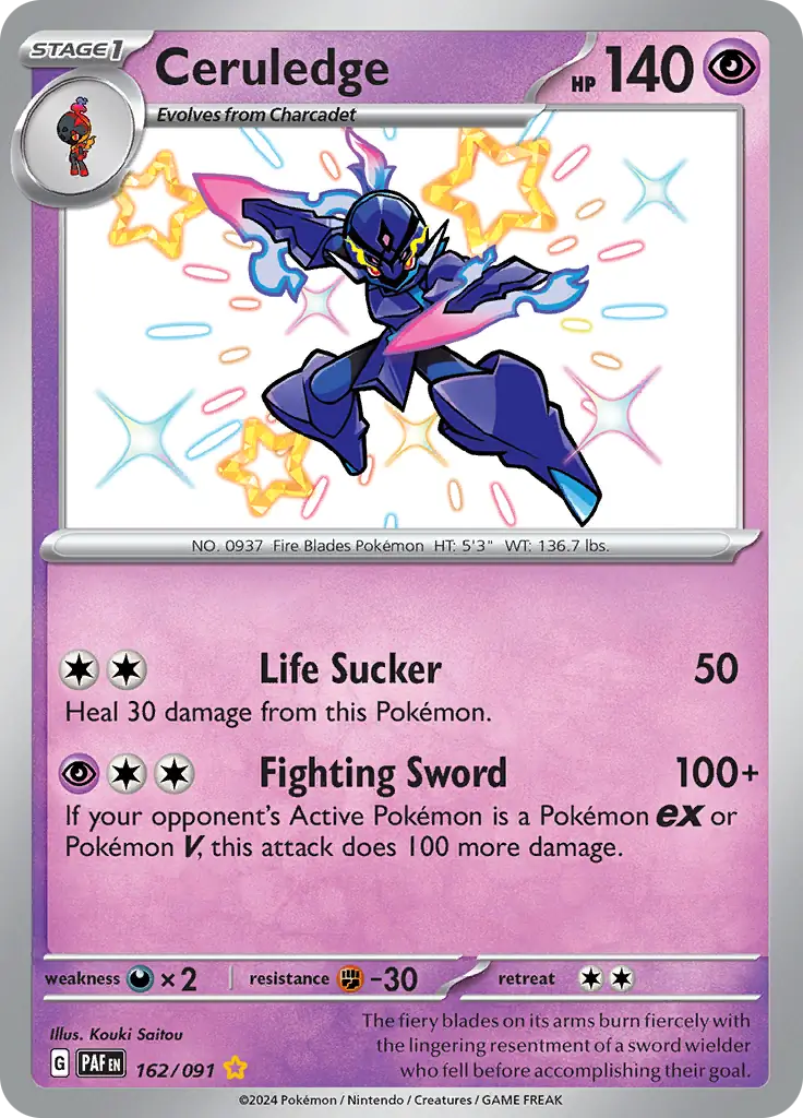 Ceruledge Pokemon card from Paldean Fates