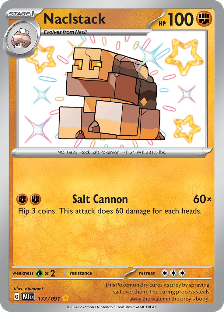 Naclstack Pokemon card from Paldean Fates