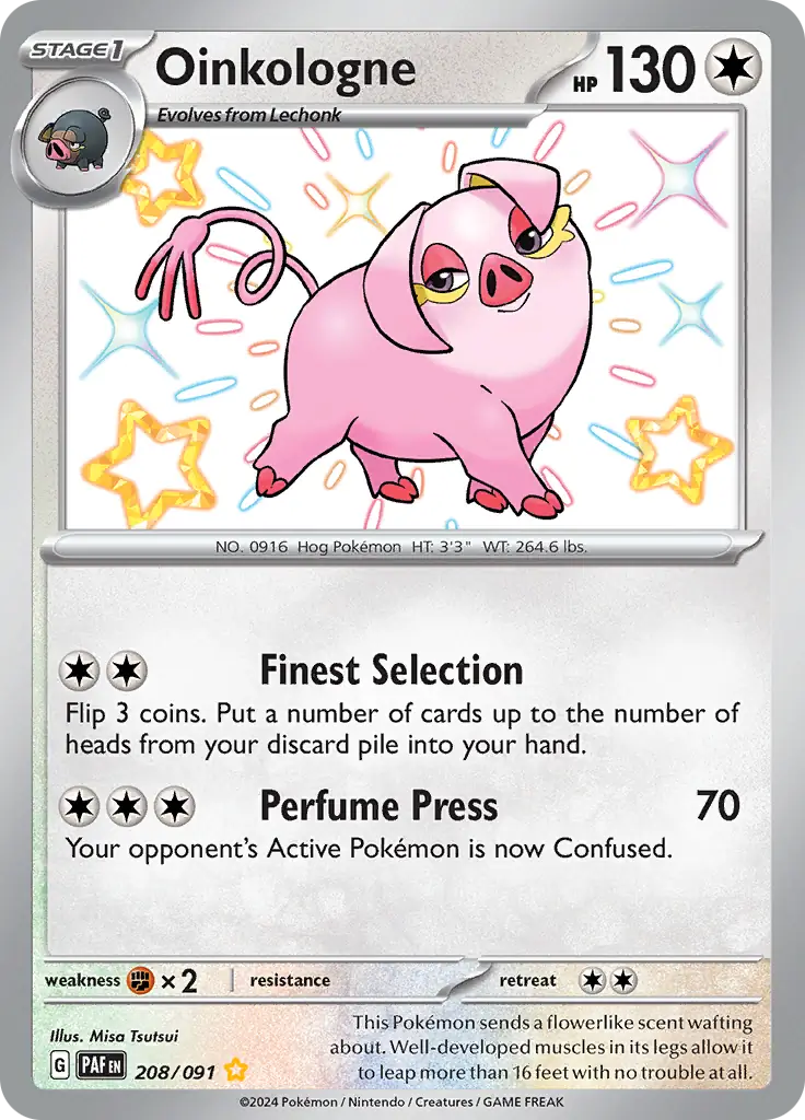 Oinkologne Pokemon card from Paldean Fates
