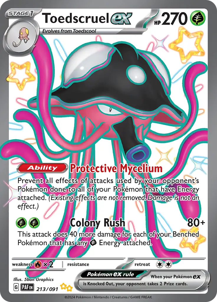 Toedscruel Pokemon card from Paldean Fates