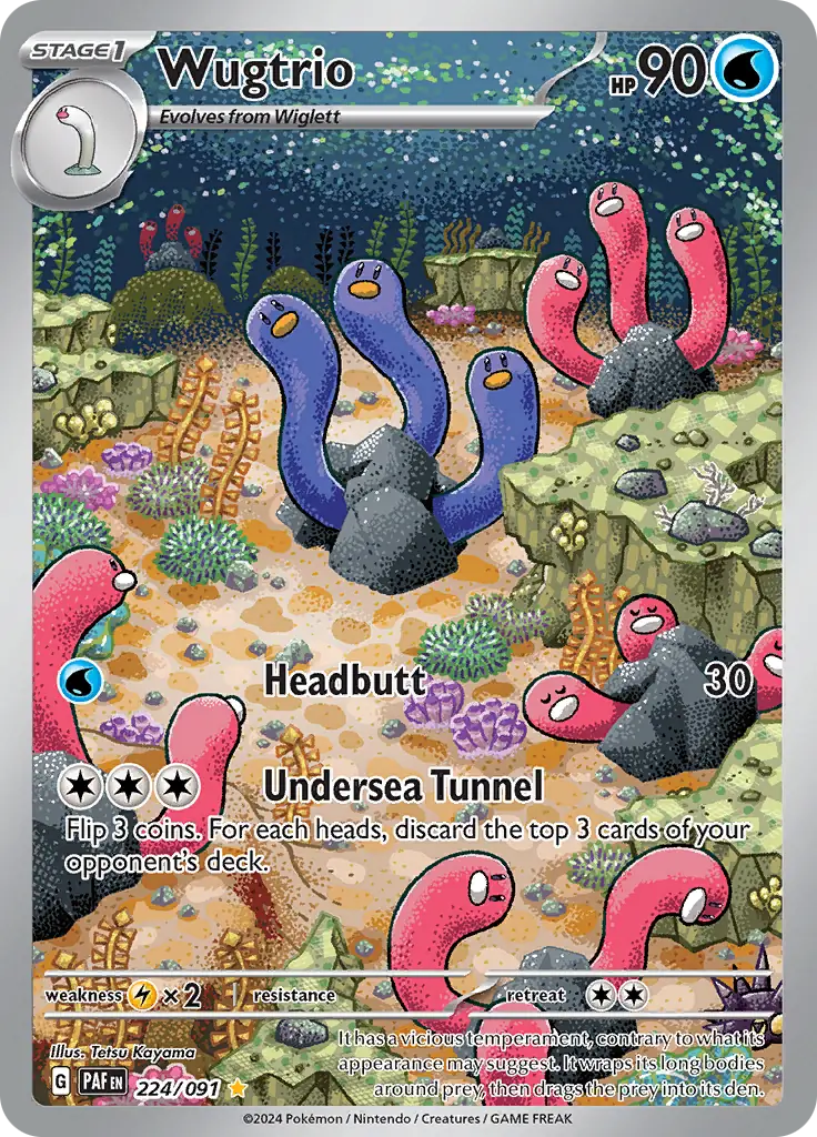 Wugtrio Pokemon card from Paldean Fates
