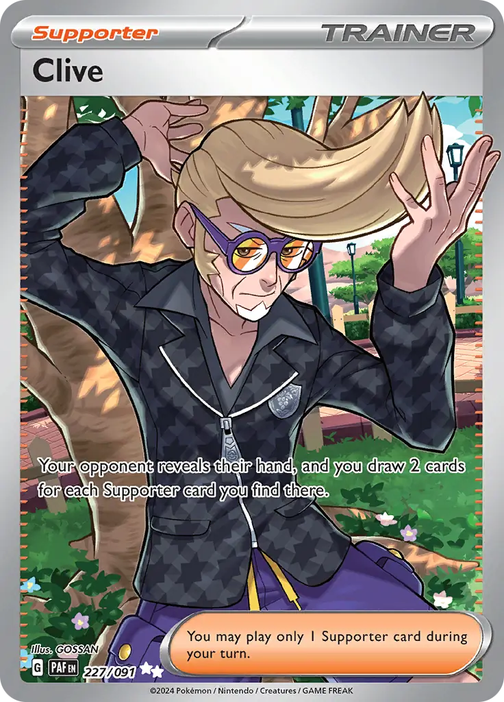 Clive Pokemon card from Paldean Fates