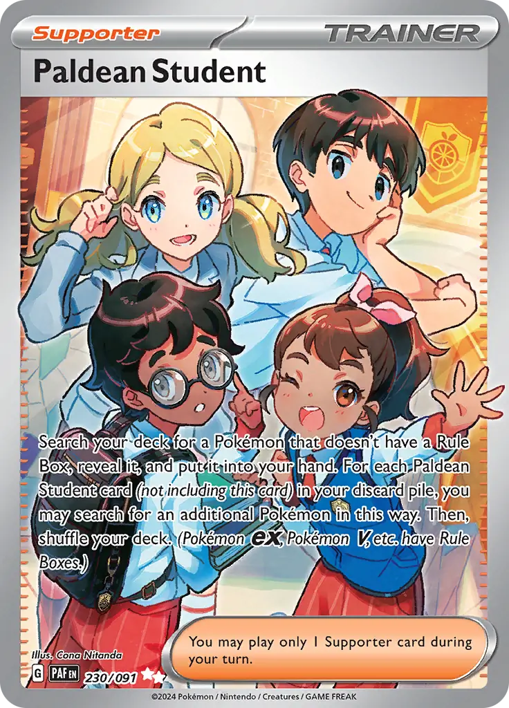 Paldean Student Pokemon card from Paldean Fates