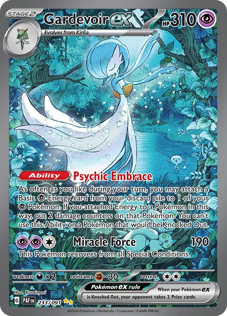 Gardevoir Pokemon card from Paldean Fates