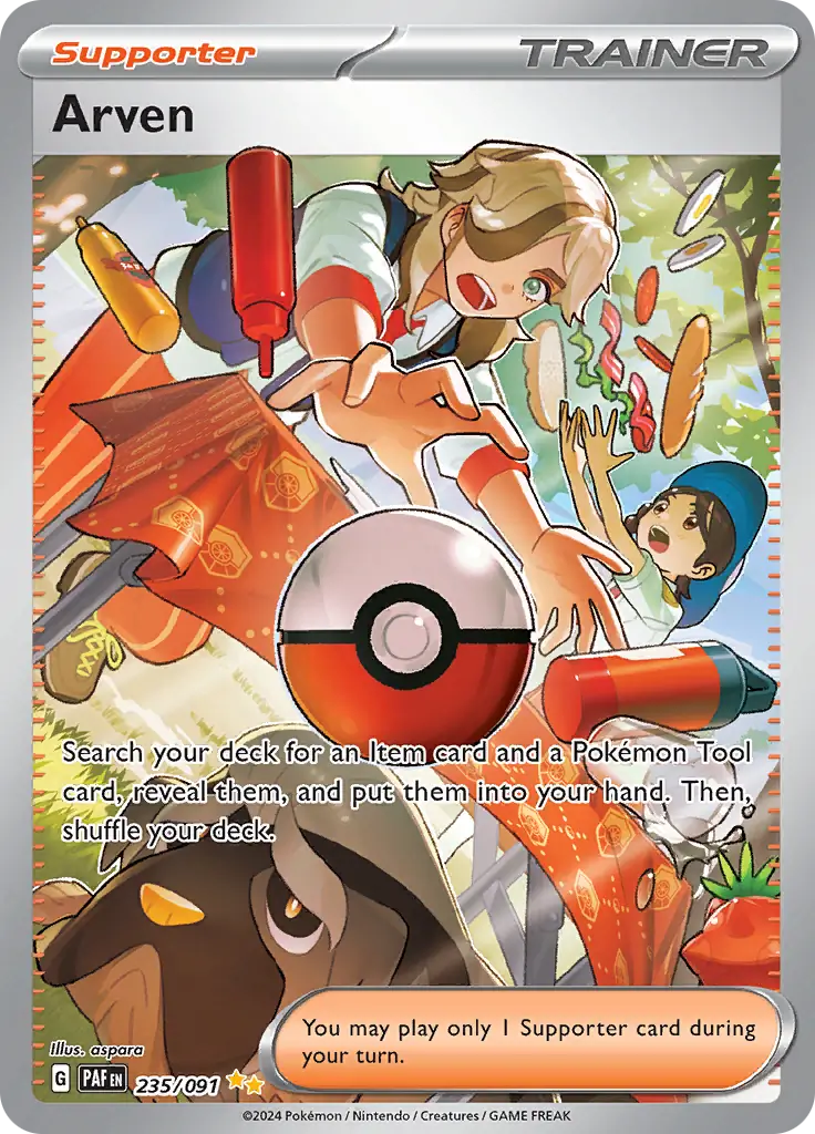 Arven Pokemon card from Paldean Fates