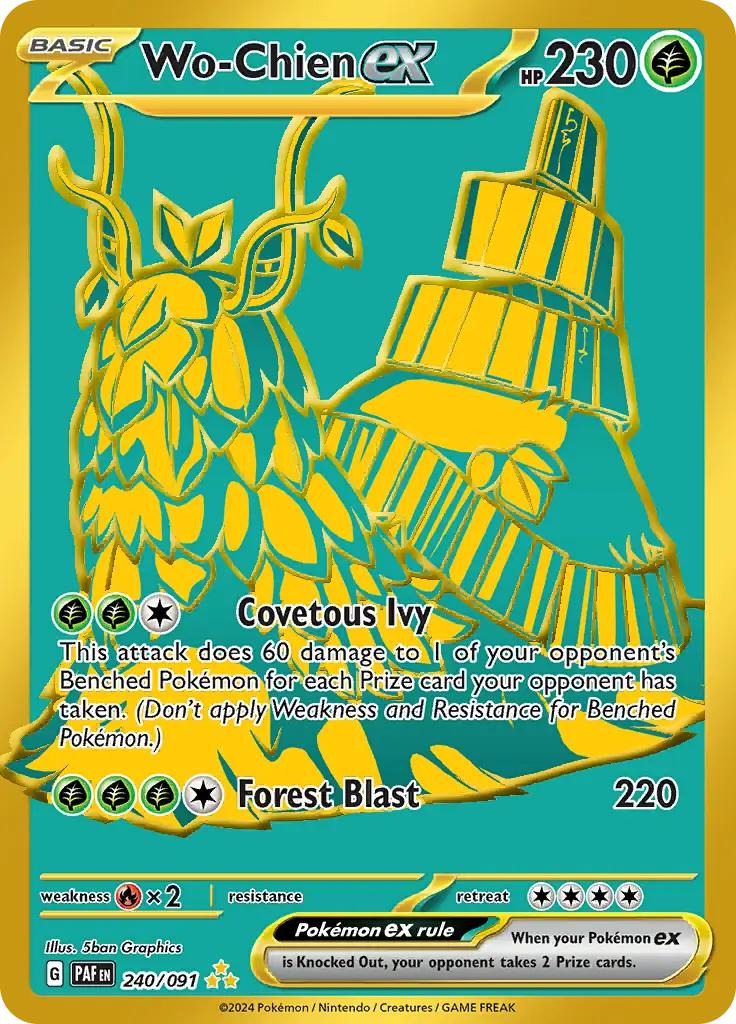 Wo-Chien Pokemon card from Paldean Fates