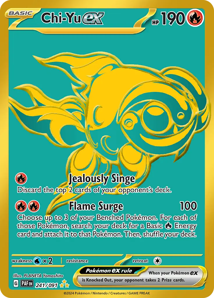 Chi-Yu Pokemon card from Paldean Fates