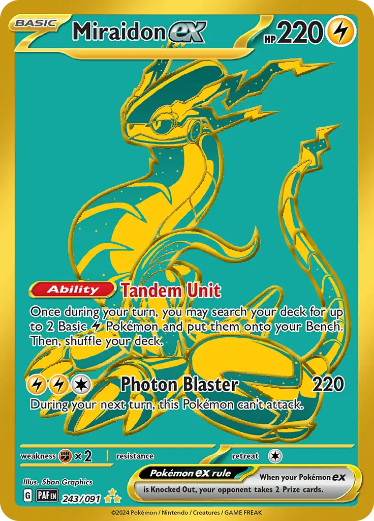 Miraidon Pokemon card from Paldean Fates