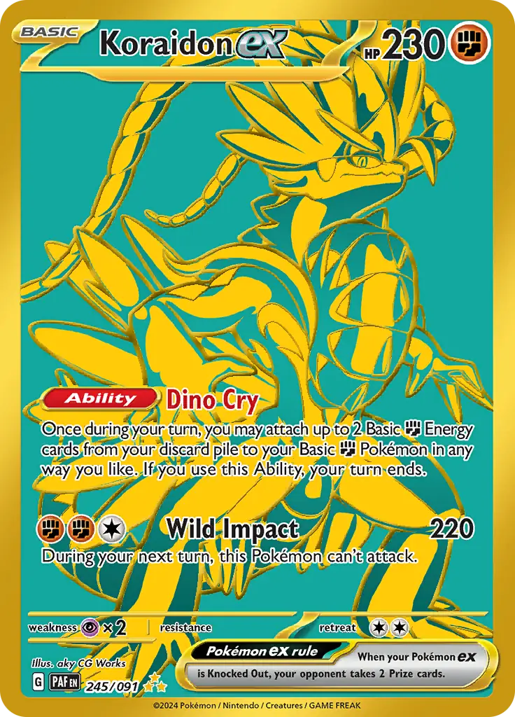 Koraidon Pokemon card from Paldean Fates