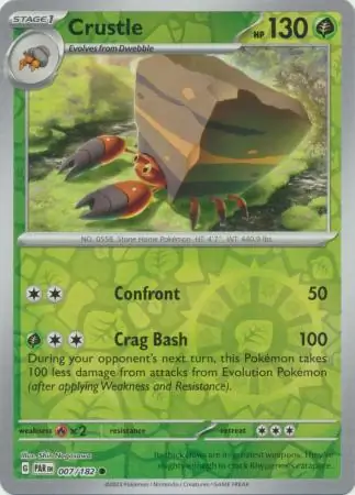 Crustle Reverse Holo Pokemon card from Paradox Rift