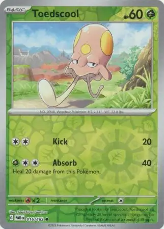 Toedscool Reverse Holo Pokemon card from Paradox Rift