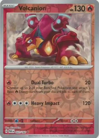 Volcanion Reverse Holo Pokemon card from Paradox Rift