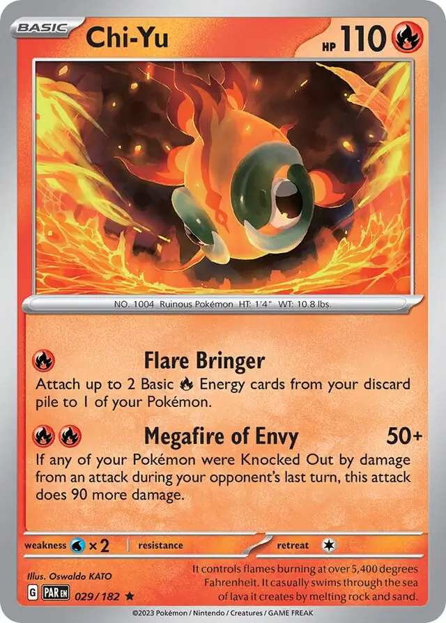 Chi-Yu Pokemon card from Paradox Rift