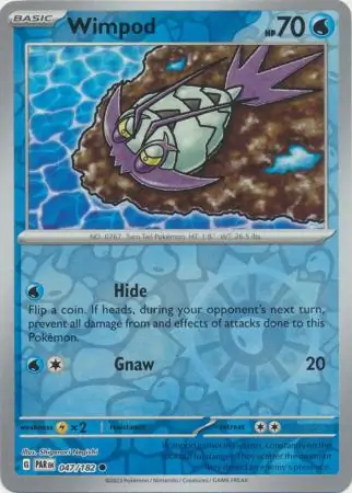 Wimpod Reverse Holo Pokemon card from Paradox Rift