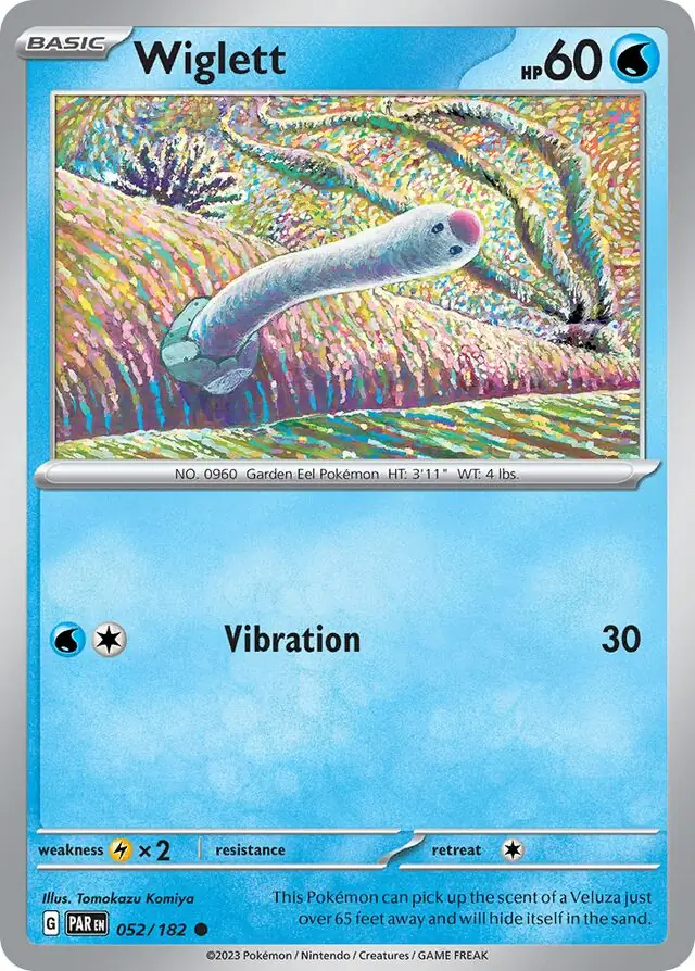 Wiglett Pokemon card from Paradox Rift