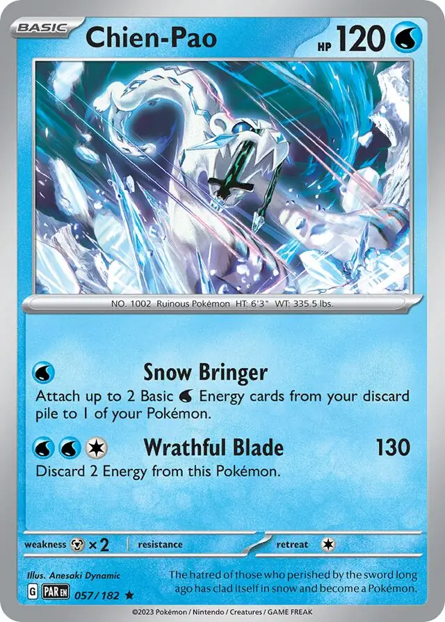 Chien-Pao Pokemon card from Paradox Rift