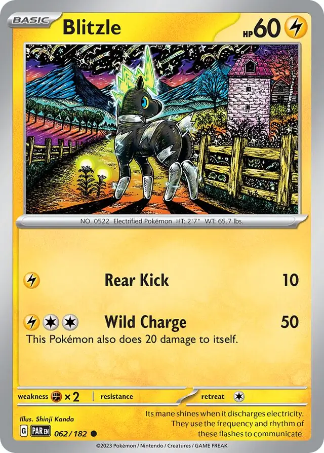 Blitzle Pokemon card from Paradox Rift