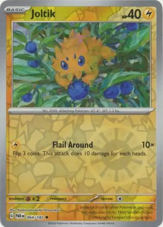 Joltik Reverse Holo Pokemon card from Paradox Rift