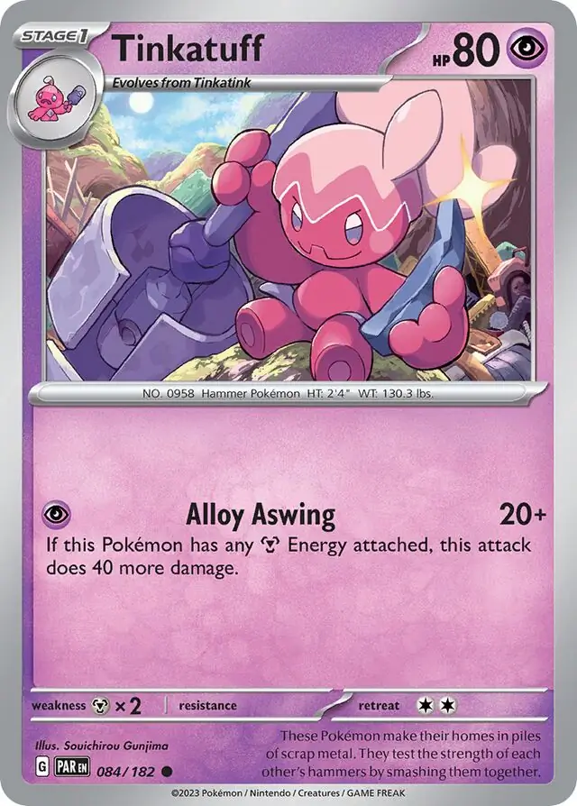 Tinkatuff Pokemon card from Paradox Rift