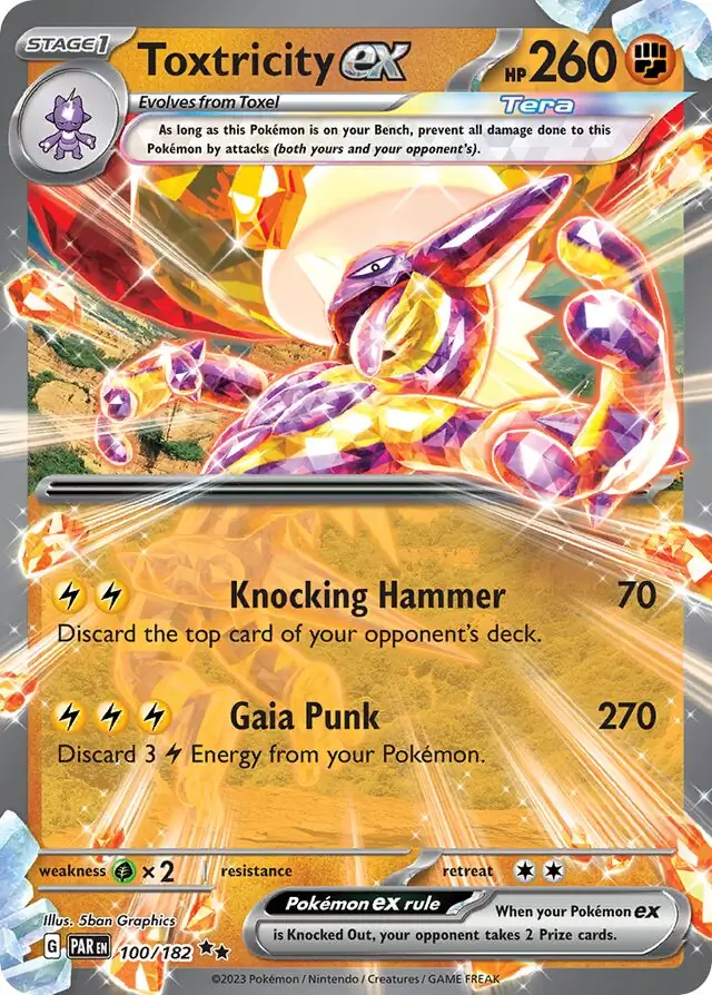 Toxtricity ex Pokemon card from Paradox Rift