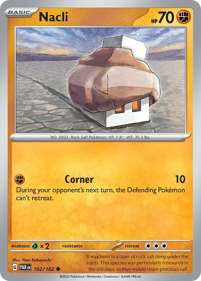 Nacli Pokemon card from Paradox Rift