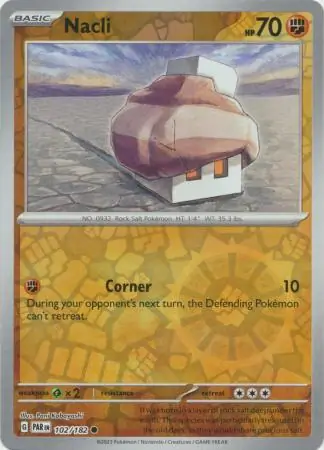Nacli Reverse Holo Pokemon card from Paradox Rift