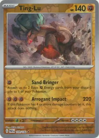 Ting-Lu Reverse Holo Pokemon card from Paradox Rift