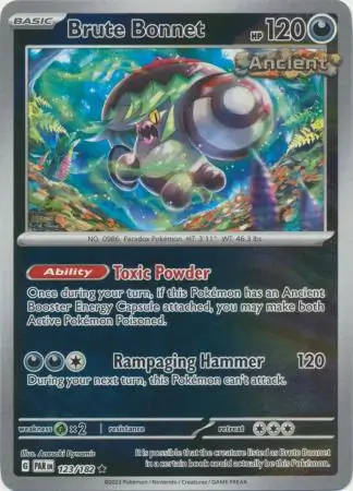 Brute Bonnet Reverse Holo Pokemon card from Paradox Rift