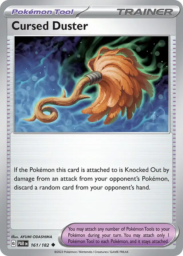 Cursed Duster Pokemon card from Paradox Rift