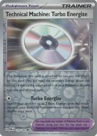Technical Machine: Turbo Energize Reverse Holo Pokemon card from Paradox Rift