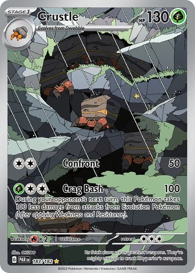 Crustle Pokemon card from Paradox Rift