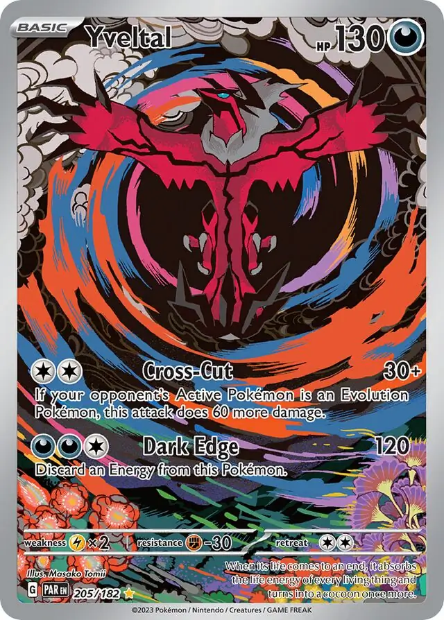 Yveltal Pokemon card from Paradox Rift