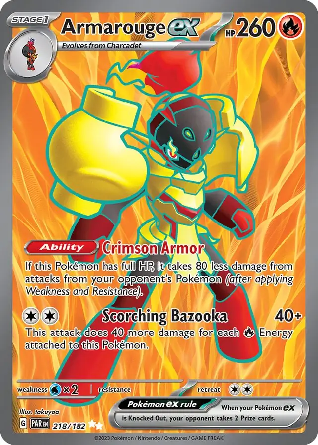 Armarouge ex Pokemon card from Paradox Rift