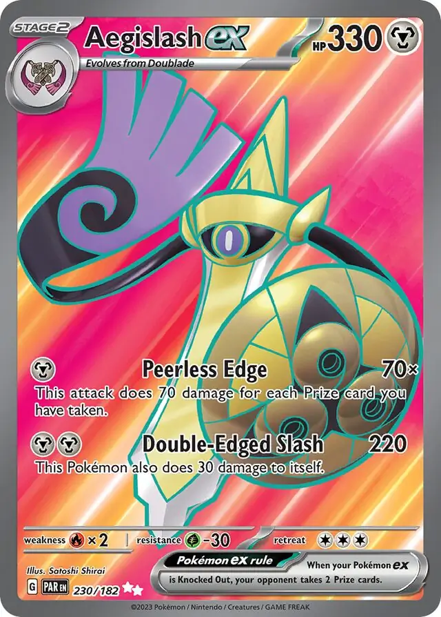 Aegislash ex Pokemon card from Paradox Rift