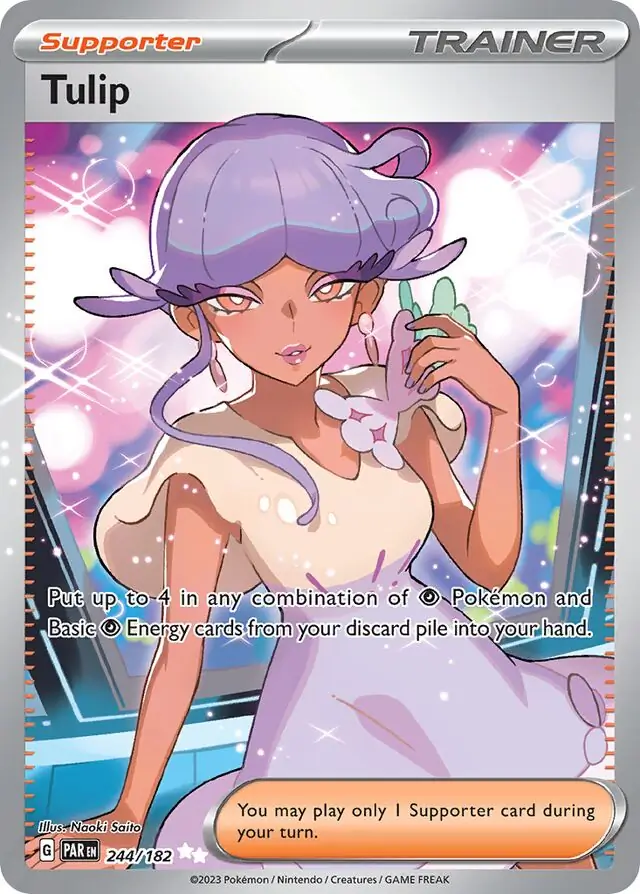 Tulip Pokemon card from Paradox Rift