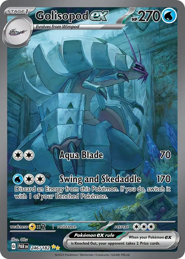 Golisopod ex Pokemon card from Paradox Rift