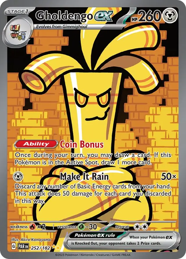 Gholdengo ex Pokemon card from Paradox Rift