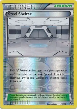 Steel Shelter Reverse Holo Pokemon card from Phantom Forces