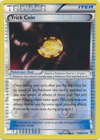 Trick Coin Reverse Holo Pokemon card from Phantom Forces